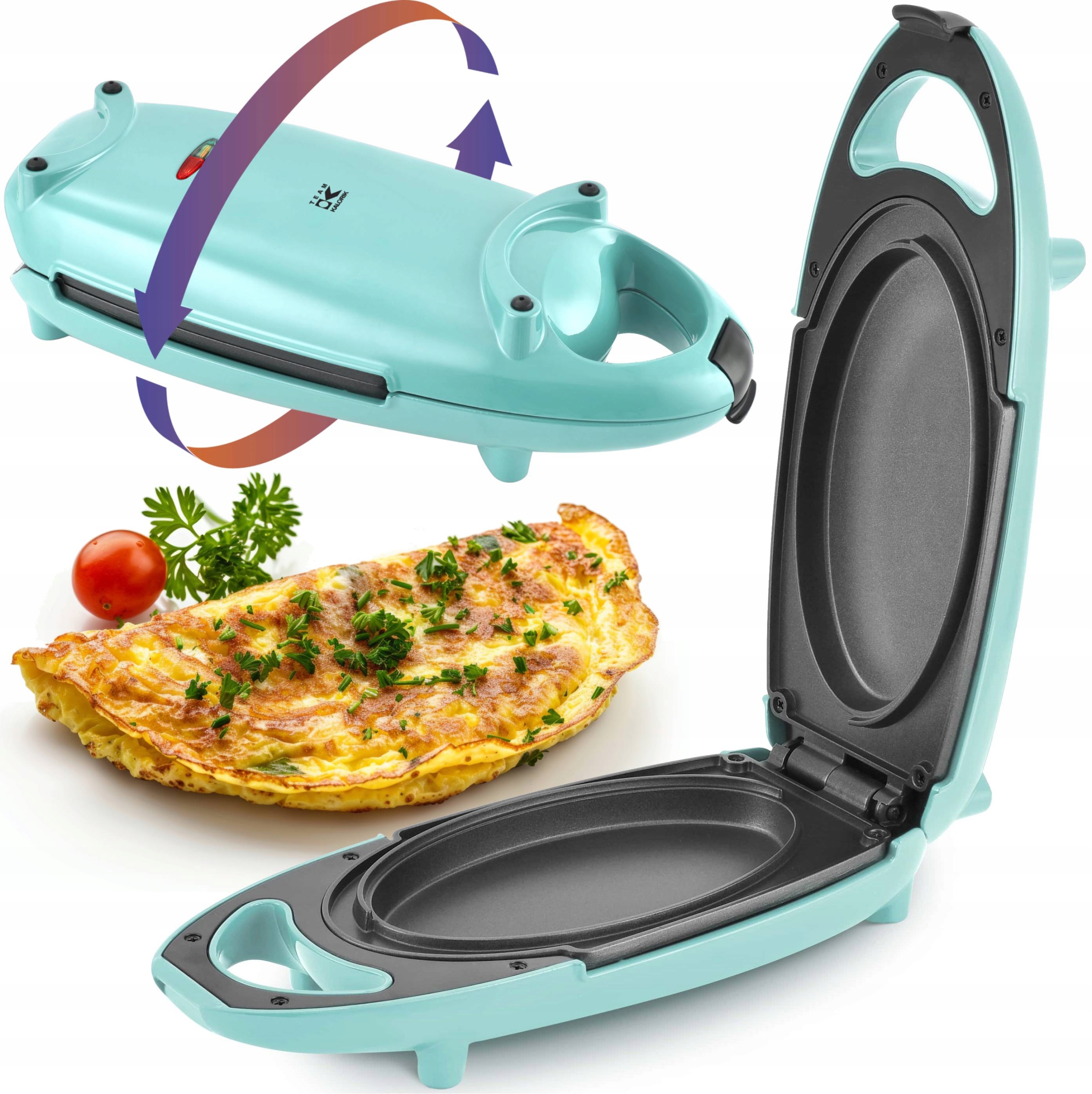 Opiekacz Do Omletów 800W Omleciarka Patelnia Grill Nieprzywierająca Powłoka