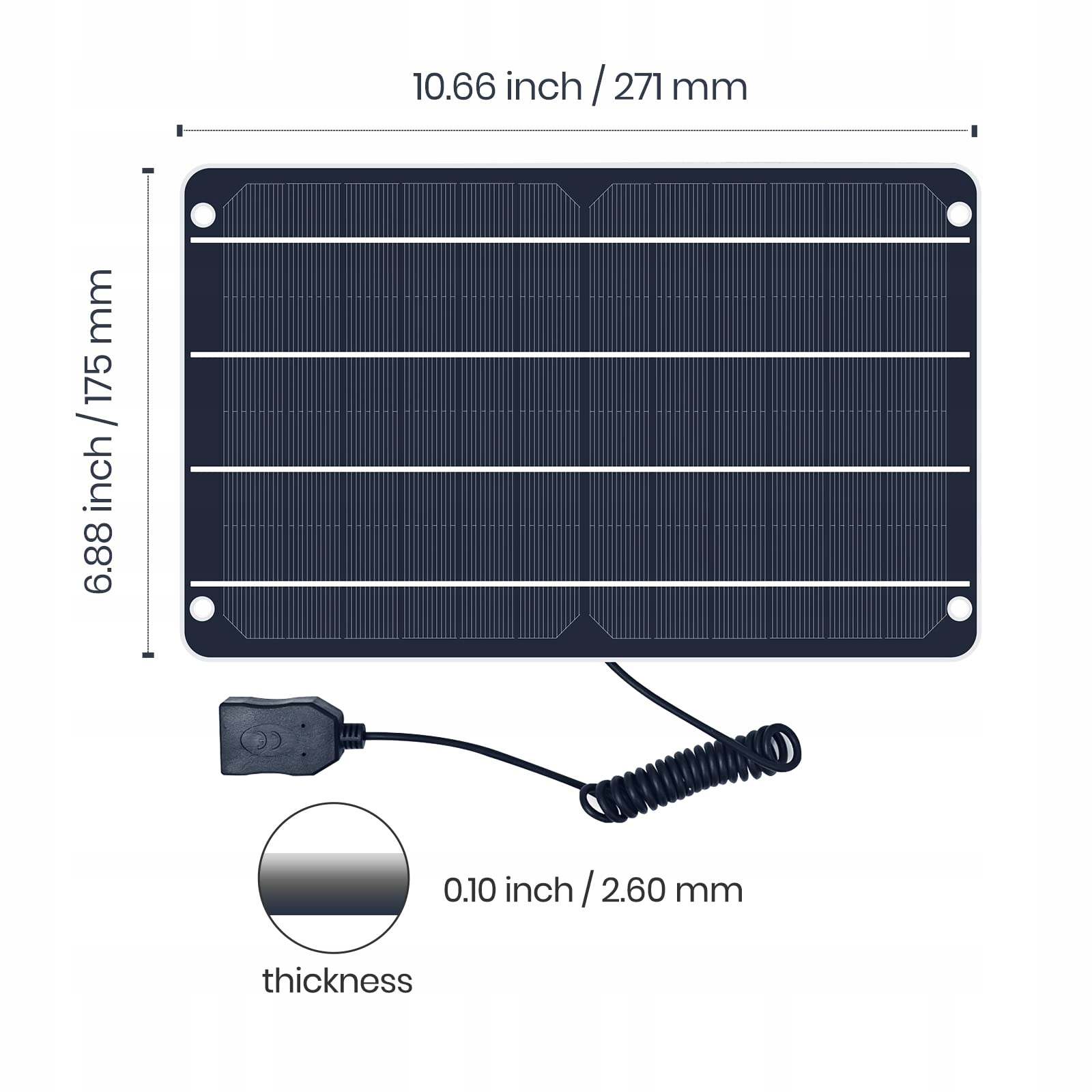 FLEXSOLAR Ładowarka Słoneczna USB 6W 5V Wodoodporna Do Telefonów i Kamer — miniatura 7