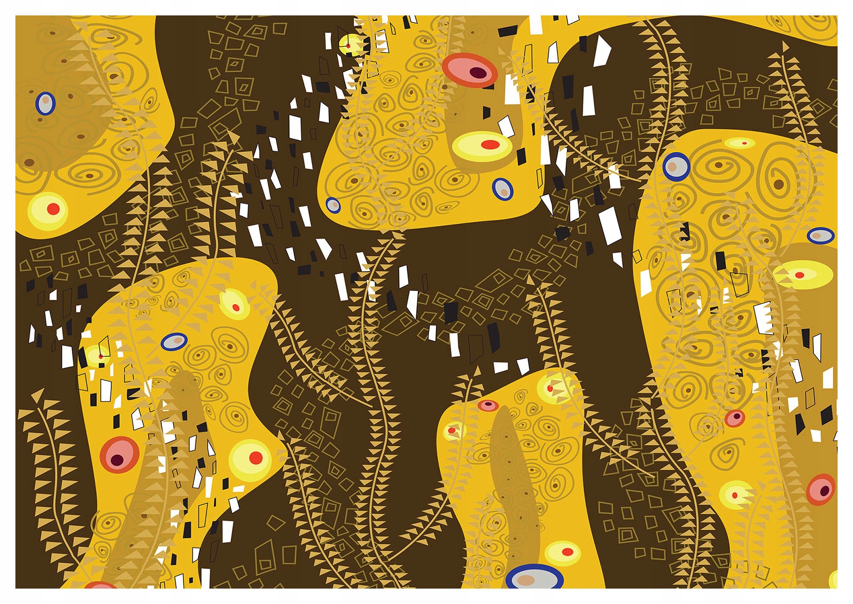 Fototapeta Zlaté abstrakcie ornament luxus na hnedom pozadí 520x318 lepidlo