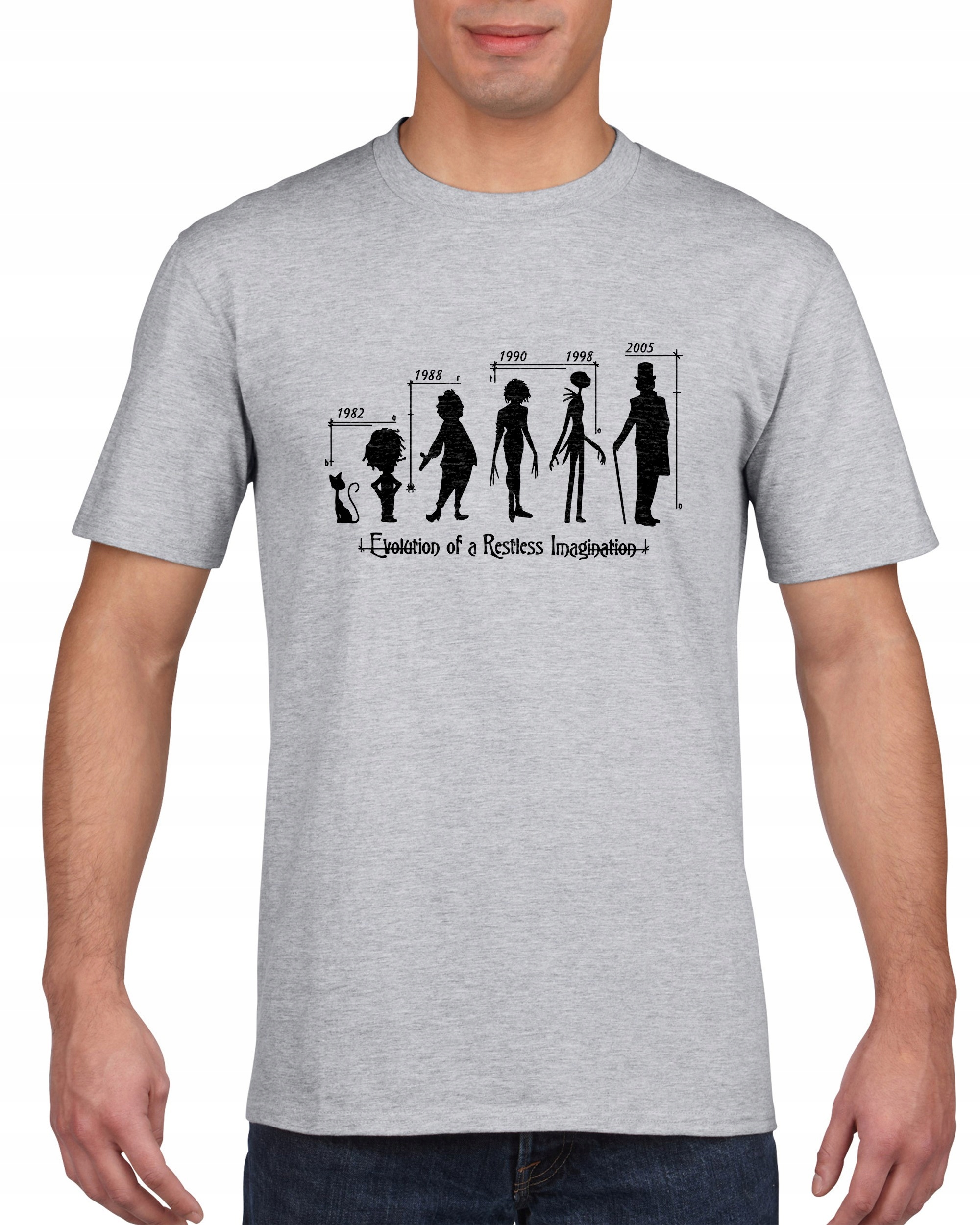 

Koszulka męska Tim Burton Ewolucja XL