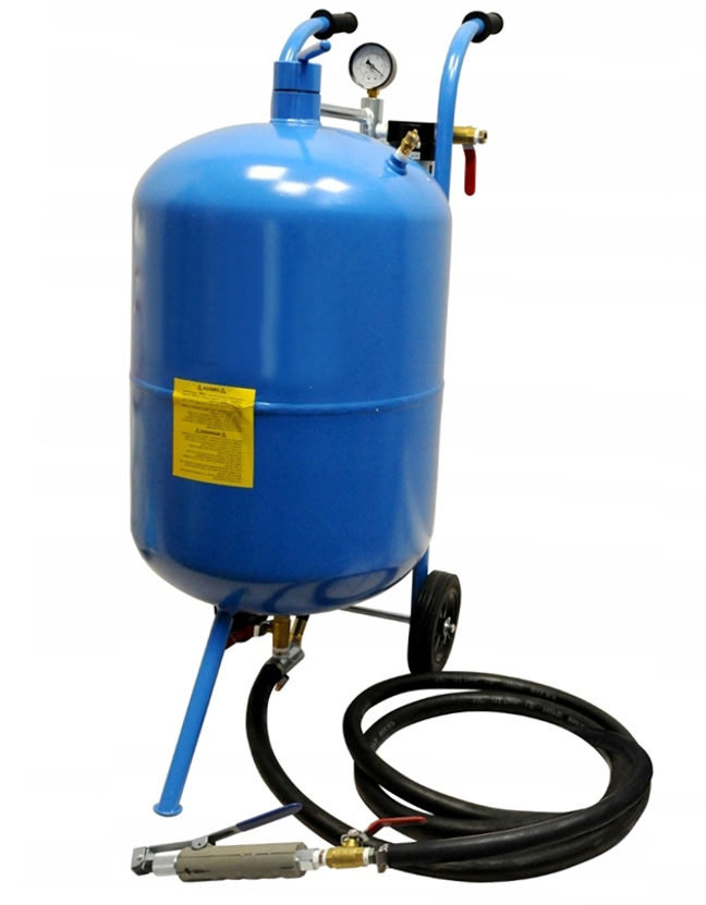 MOBILNA PIASKARKA SYFONOWA 80L ZESTAW + PIASEK ŚCIERNIWO 25kg Pojemność 80 l