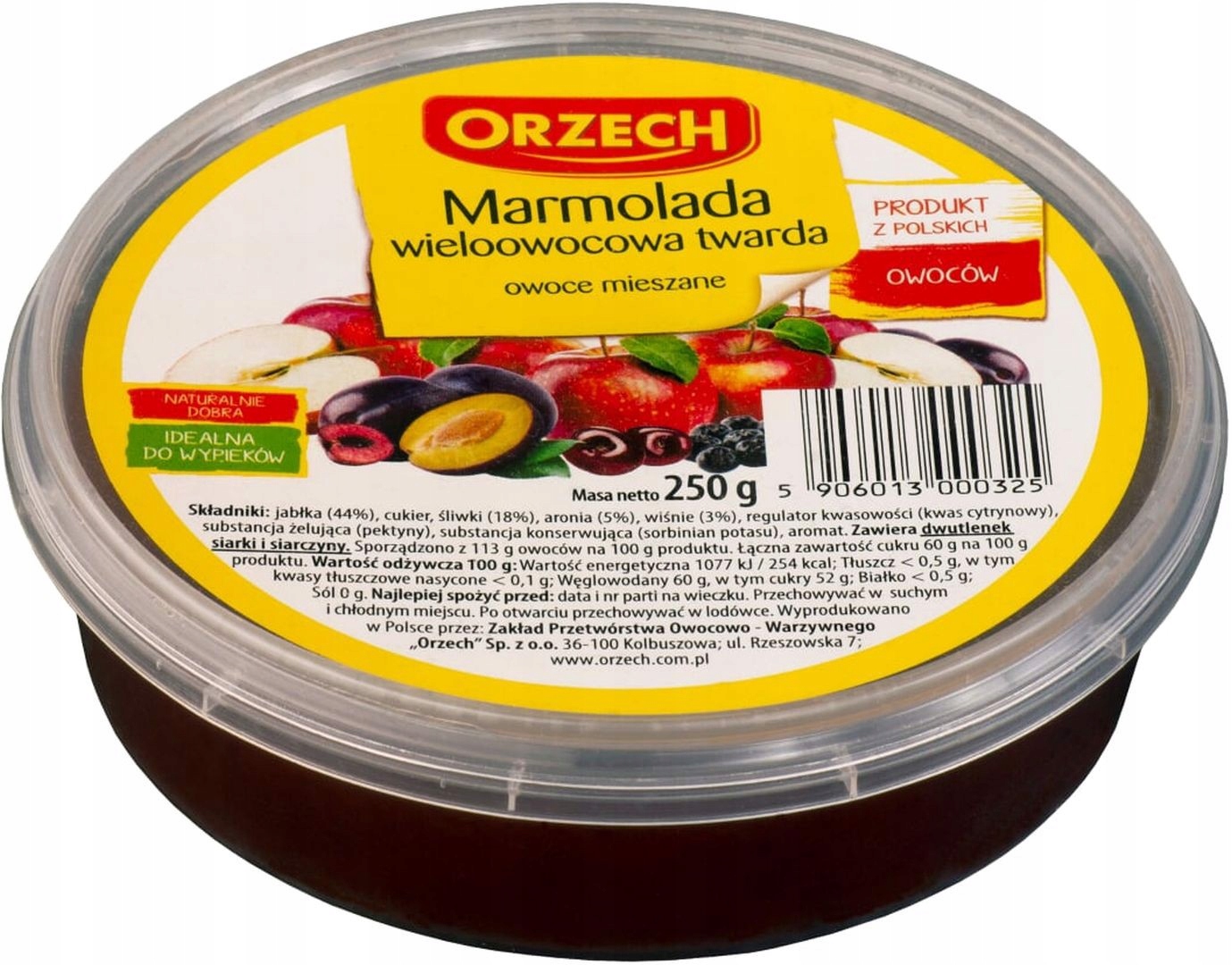 9X Ořech Marmeláda ovocná 250 g