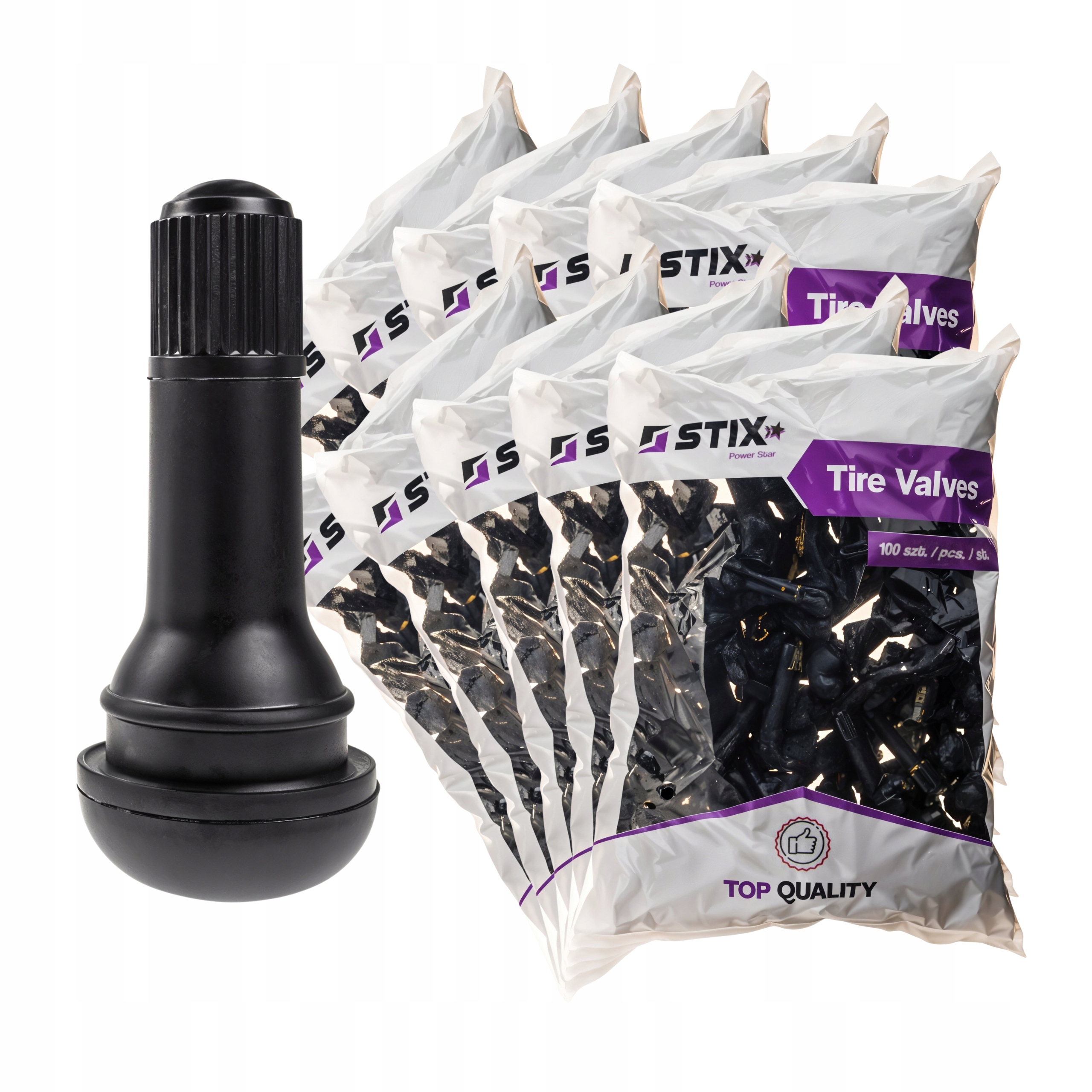 Ventilky Bezdušové Pro Ocelové A Hliníkové Ráfky TR413 Stix 1000KS