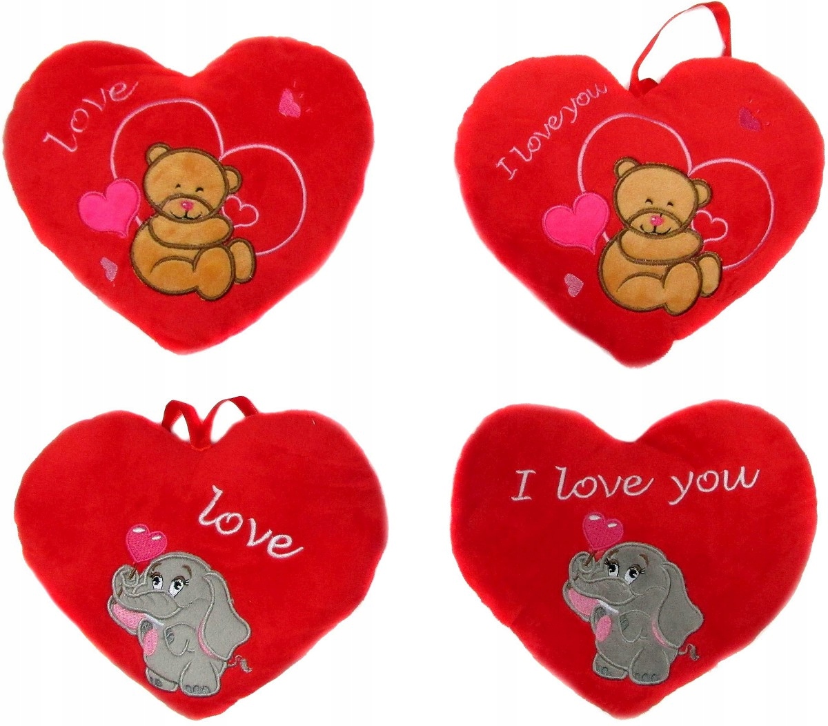 Poduszka Serce Miś Słoń Love RÓŻNE 30cm WALENTYNKI
