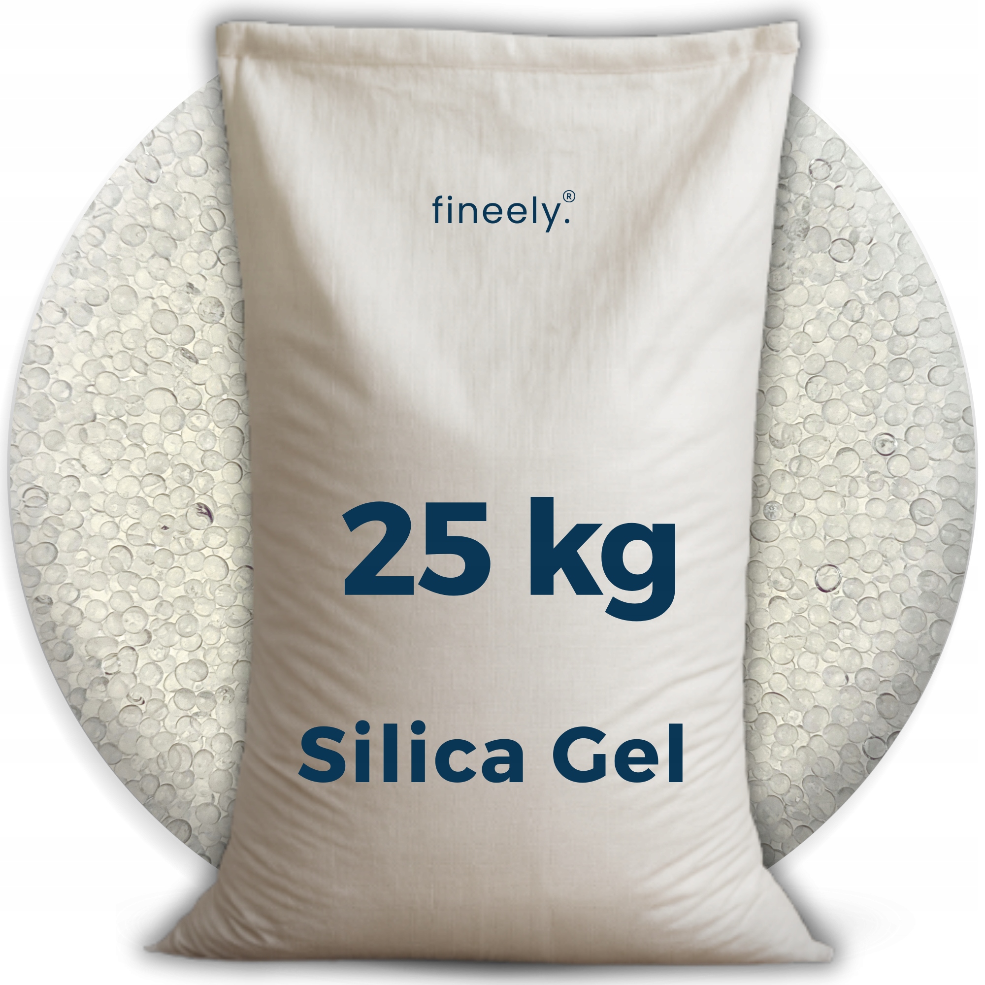 Silica gel bílý gel křemičitý pohlcovač vlhkosti odvlhčovač 25 kg 2-5 mm