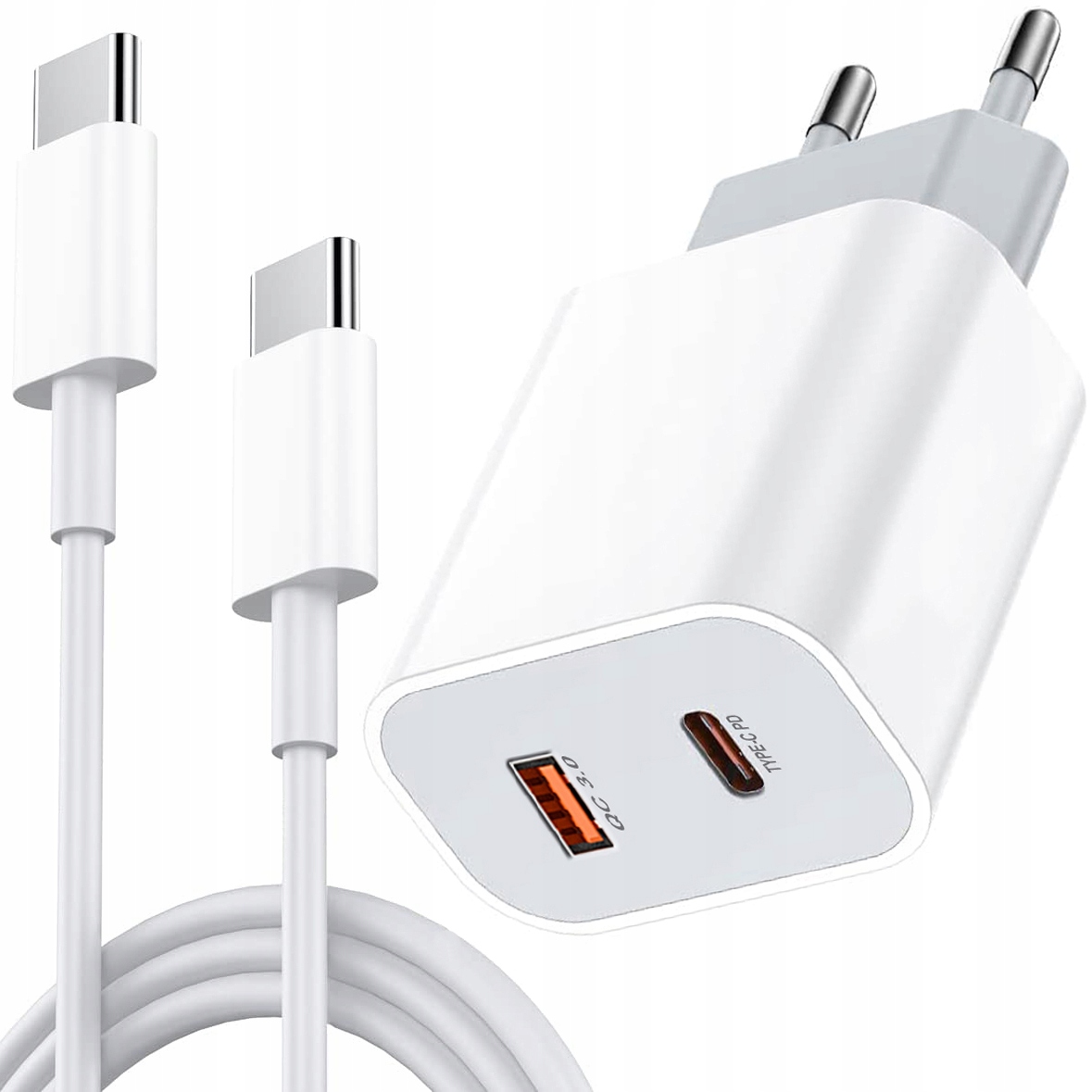 

Szybka Ładowarka Sieciowa Usb-c Qc 3.0 Pd Kabel