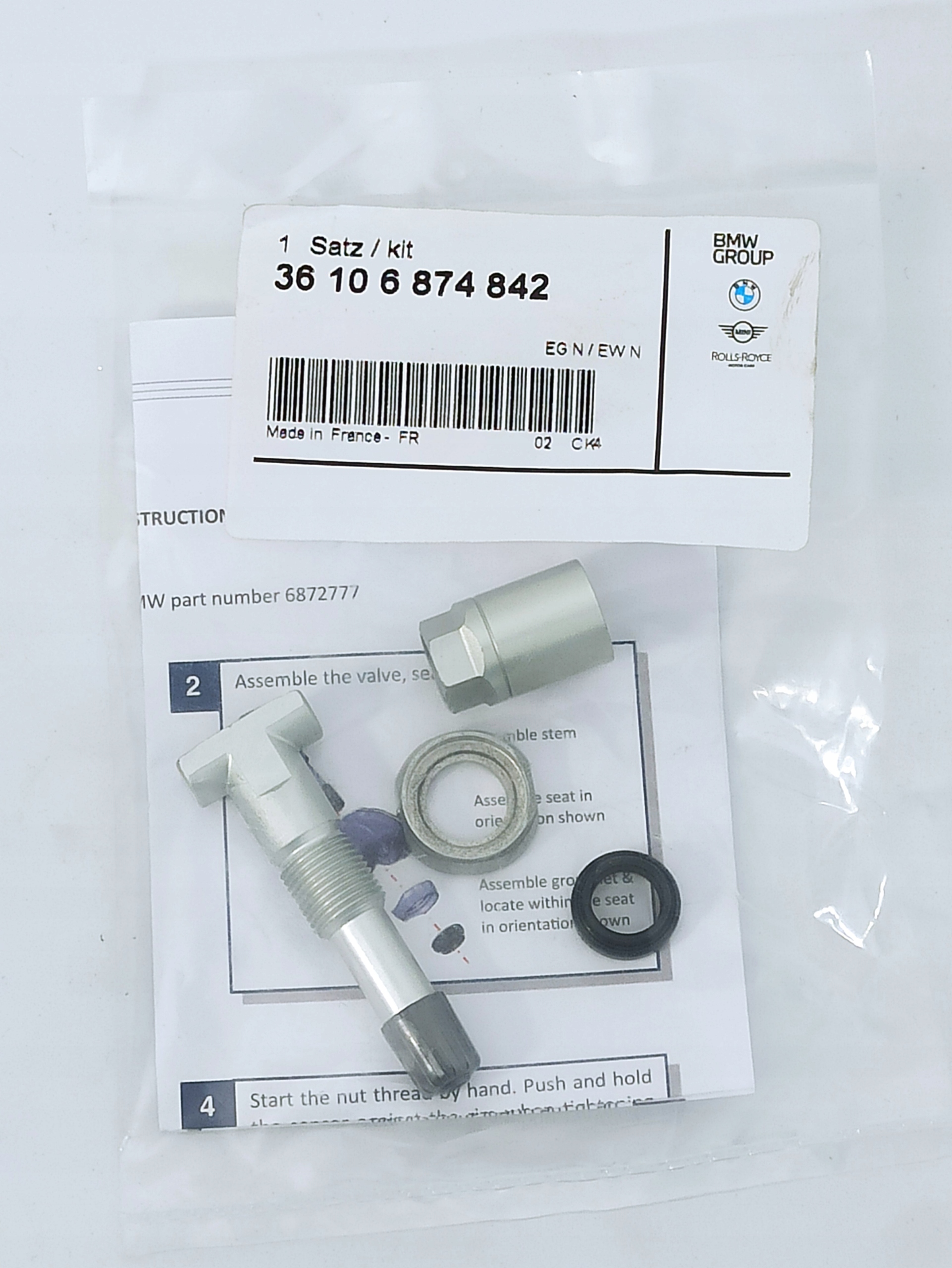 Bmw G30 G11 G01 G05 Wentyl czujnika ciśnienia RDC 6874842