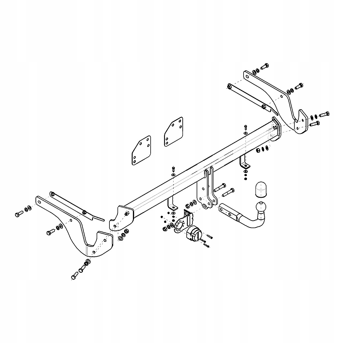 Hak holowniczy do Renault Megane 4 IV Sedan od 16 MODUŁ 13 PIN GRATIS Nowy Producent Steinhof