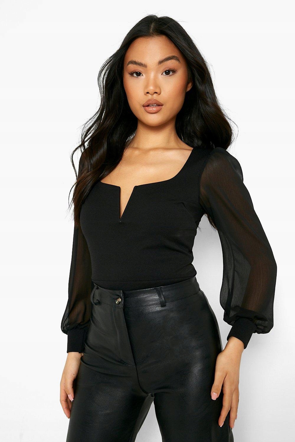 BOOHOO BODY V-NECK SIATECZKA QUX NG2__XL