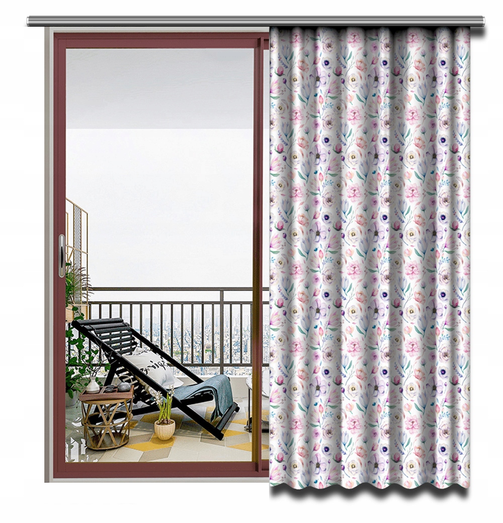 

Zasłony Na Żabki 140x250 Wzór 1 Szt Piwonia