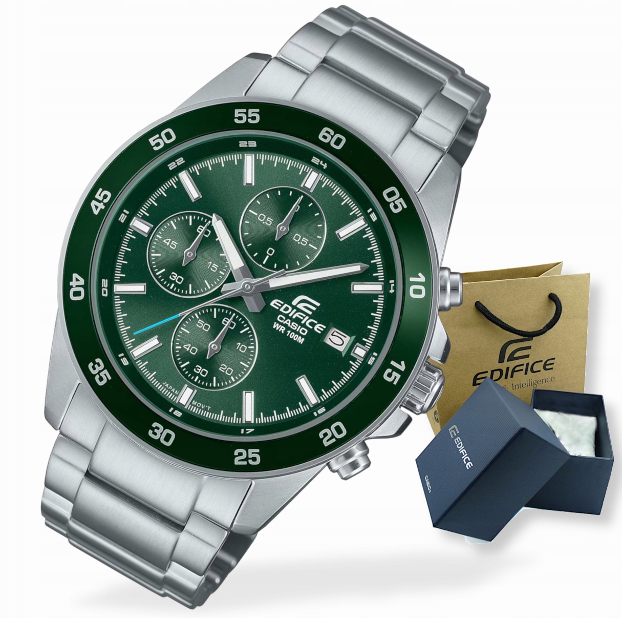 Nowy klasyczny zegarek meski Casio Chrono EFR-526D WR100M +Box Grawer