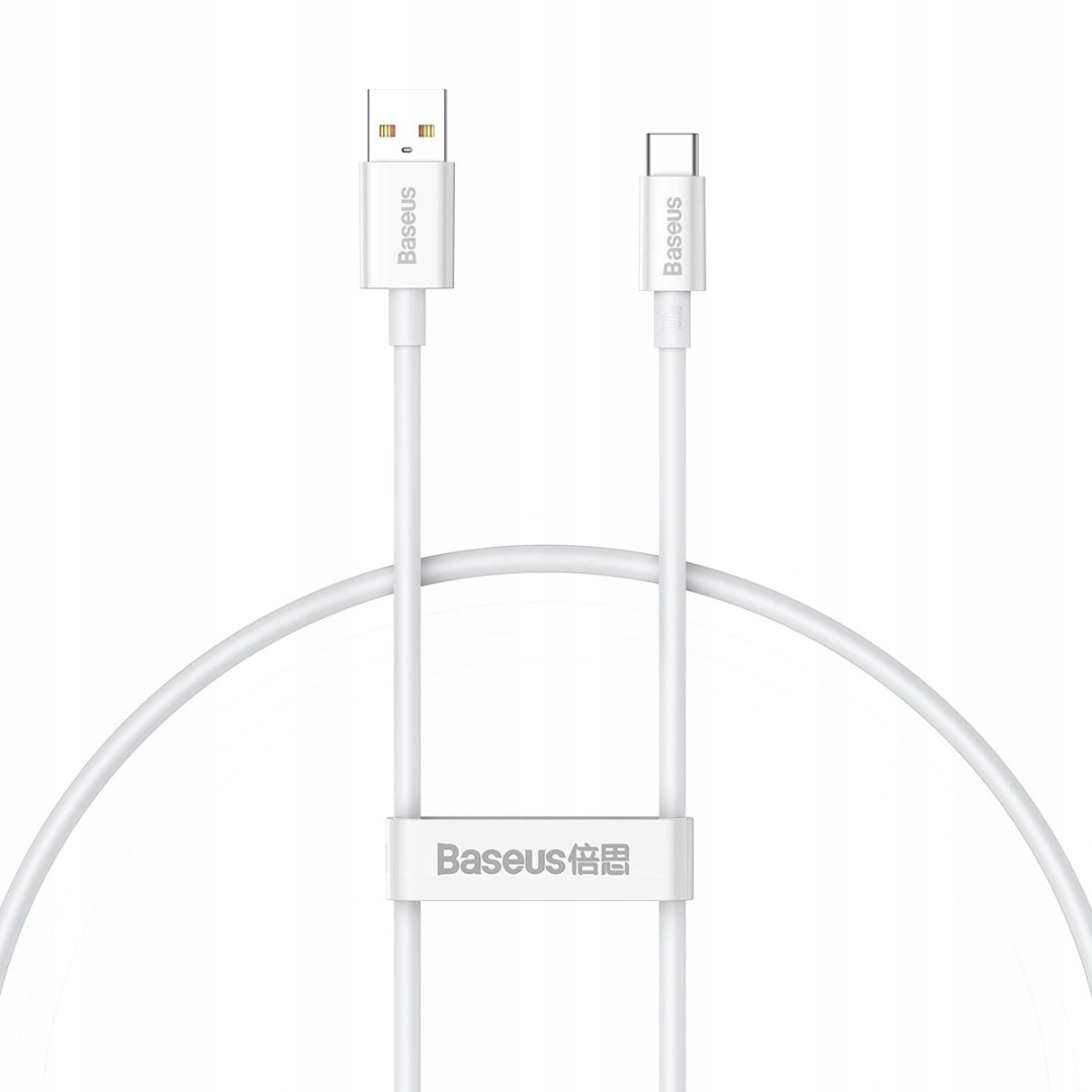 Kabel Baseus Superior Series 100W Usb-a Usb-c 0,25m biały