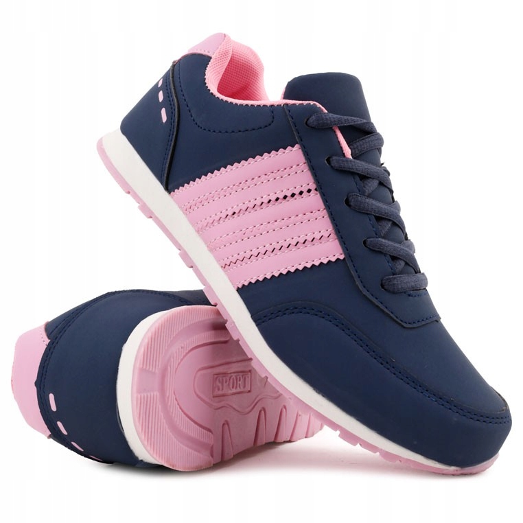 

Granatowe Buty Sportowe Dziecięce Dziewczęce Lekki