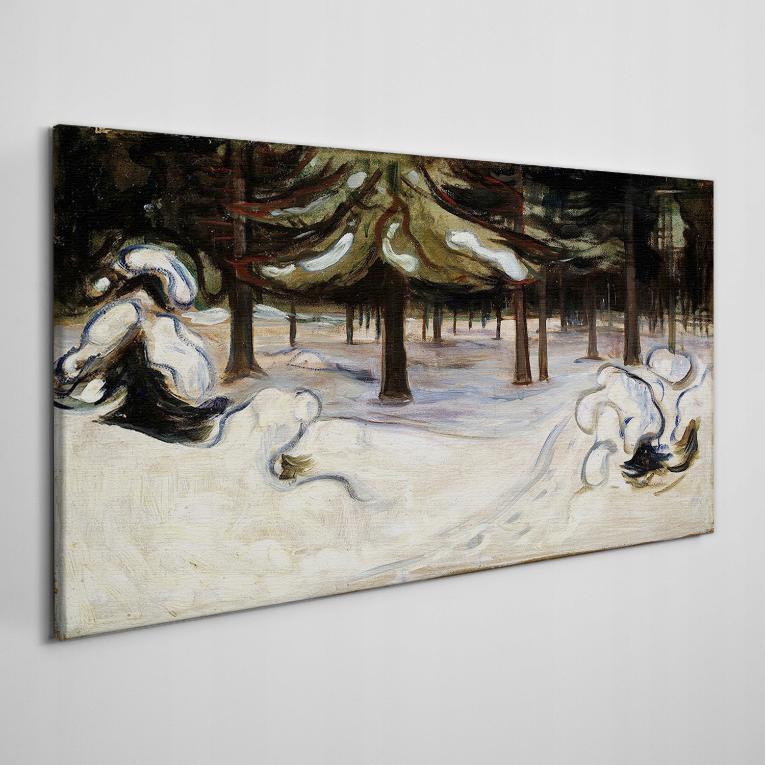 

Obraz na ramie płótno Zima w lesie Munch 120x60 cm