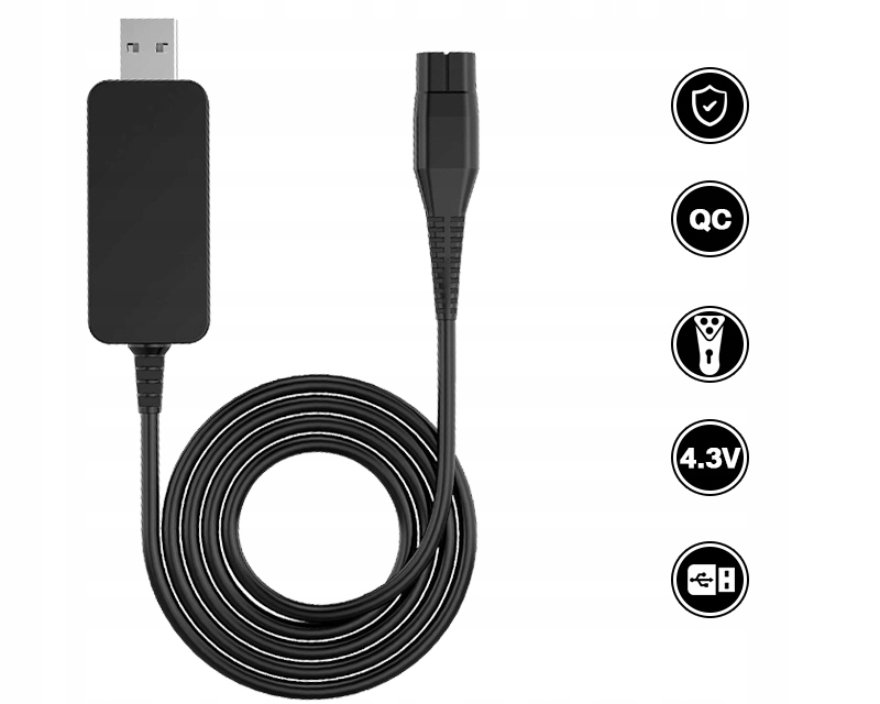 зарядний пристрій USB кабель для PHILIPS ONEBLADE QP2 4.3 В потужність мережі