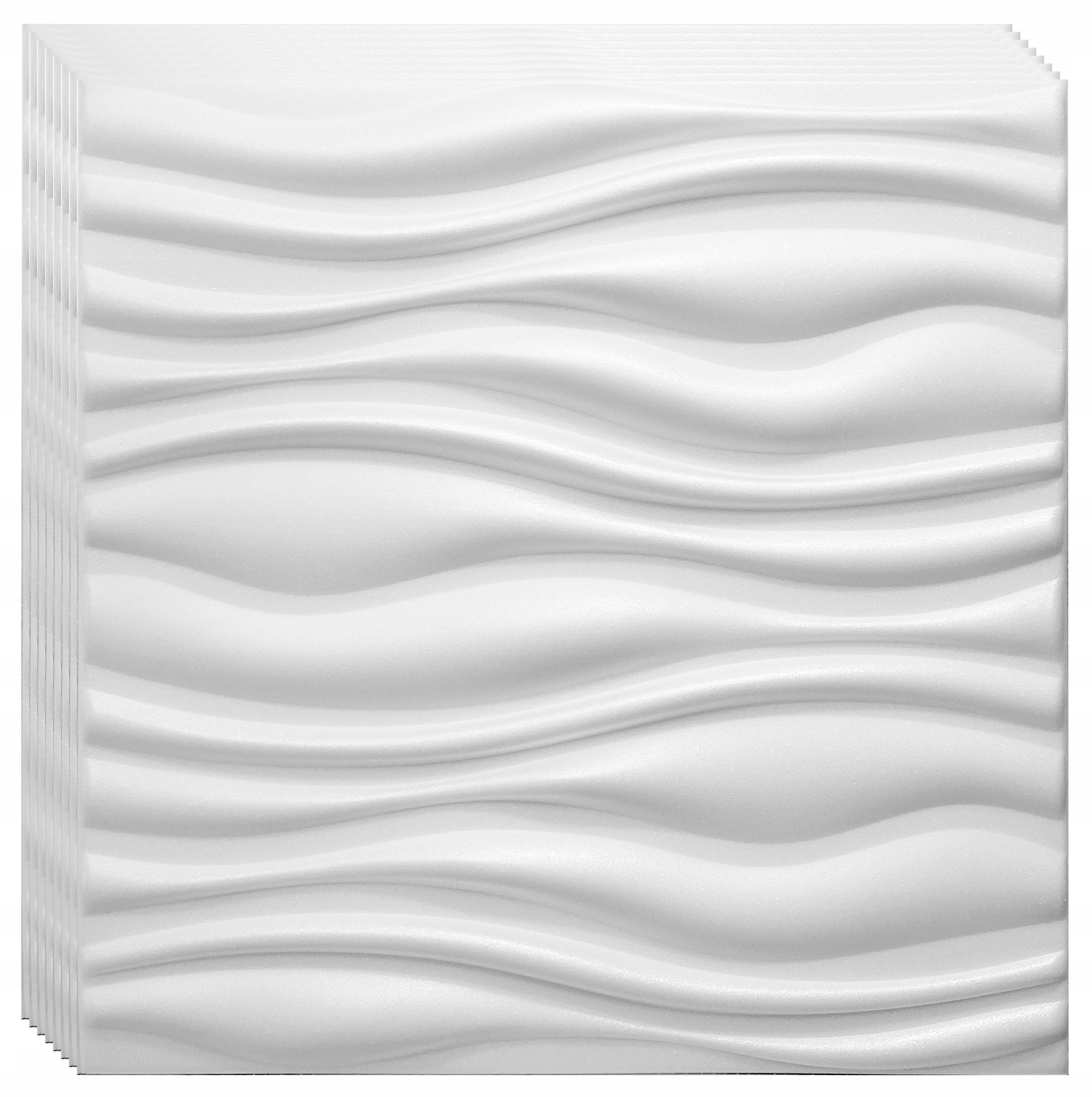 

Kasetony Sufitowe Ścienne Flow Białe piankowe 2m2