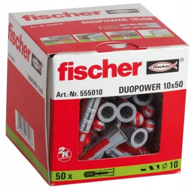 

Kołki Fischer Duopower kołek koszulka 10x50 50 szt