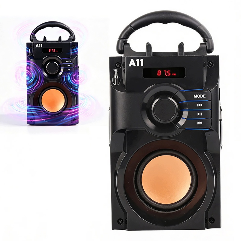 Bezdrátový Bluetooth Reproduktor, Přenosné Rádio, Dálkové Ovládání, Osvětlení