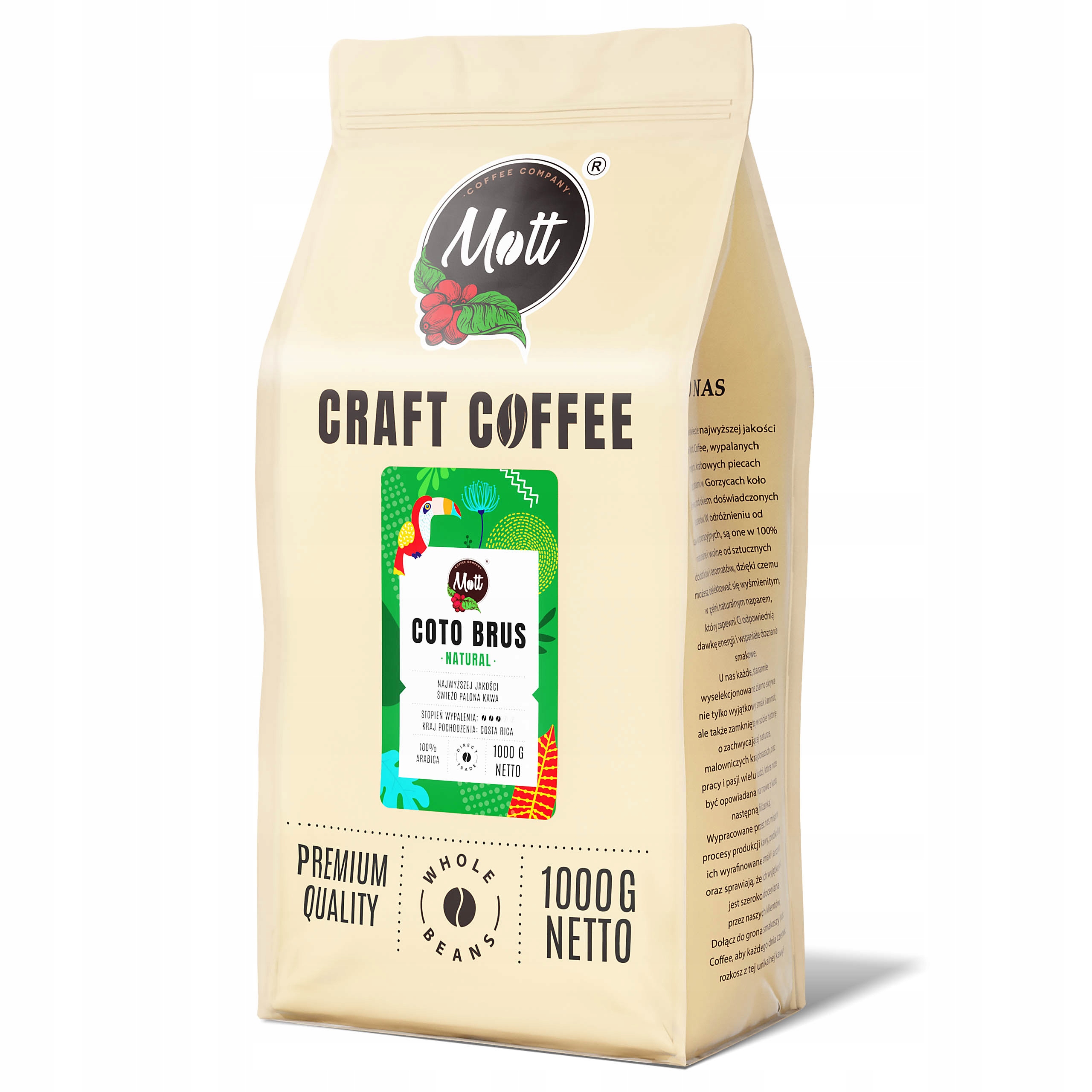 Levně Káva zrnková z Kostariky 100% Arabika čerstvě pražená 1 kg