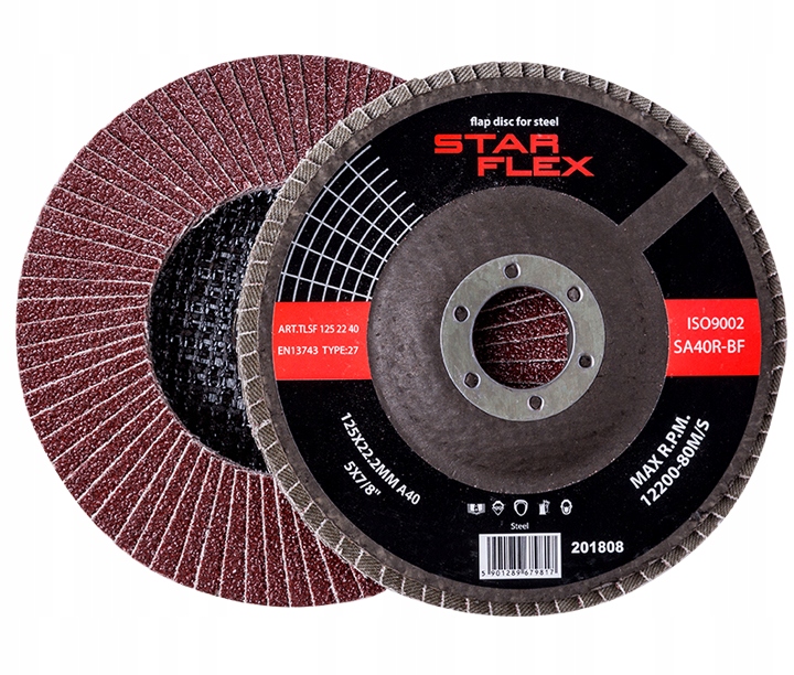 TARCZA LAMELKOWA LAMELKA DO METALU 125 P80 10SZT