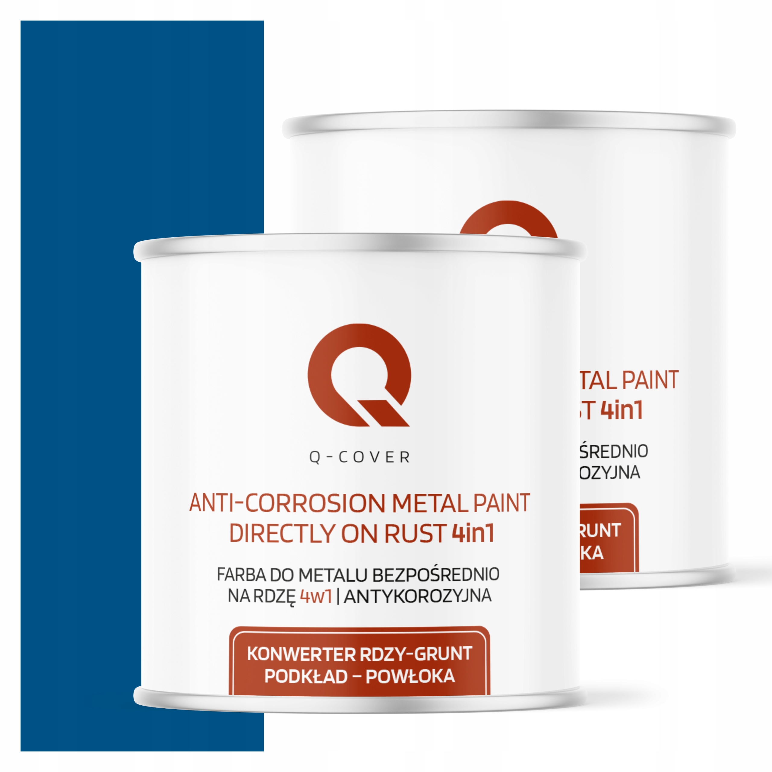 Farba Priamo na hrdzu Metal Aluminium Oceľ 2,5L 4v1 Lesk Modrá