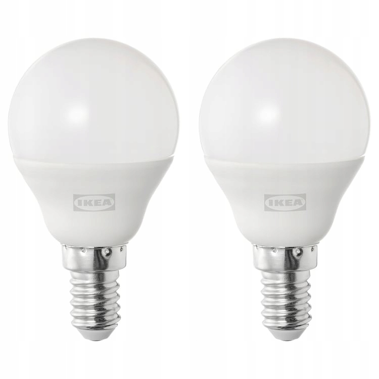 IKEA SOLHETTA Żarówka LED E14 470lm kula 2szt