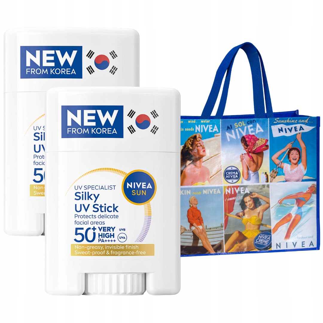 Nivea Sun Protisluneční tyčinka na obličej SPF50+ Pa++++ 2x15g Dárek