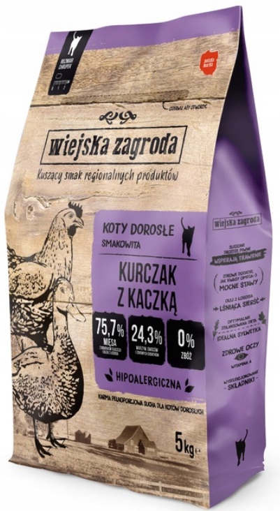 Wiejska Zagroda karma dla kot Kurczak Z Kaczką 5kg