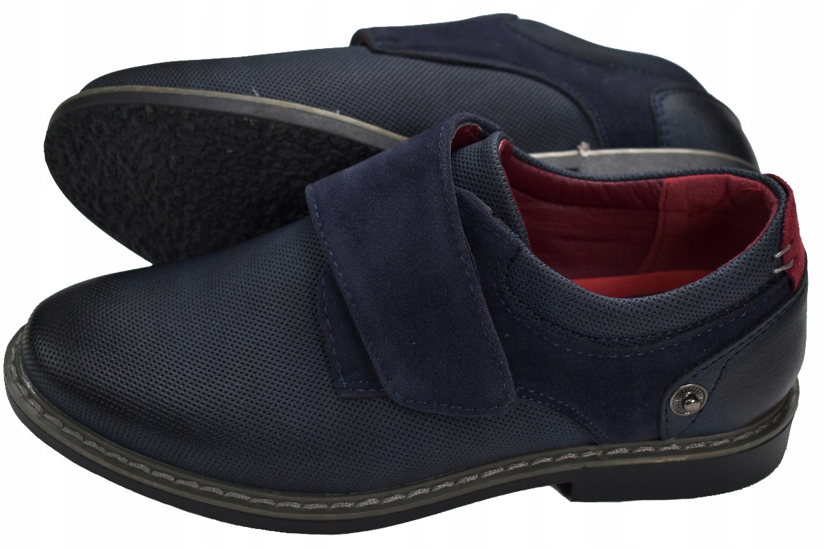 VICO Granatowe PÓŁBUTY Wizytowe Rzepy 20 cm - 29 Marka Inna marka