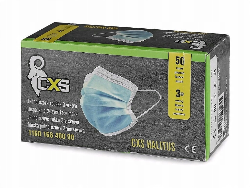 

Maseczka ochronna jednorazowa op.50szt Halitus Cxs