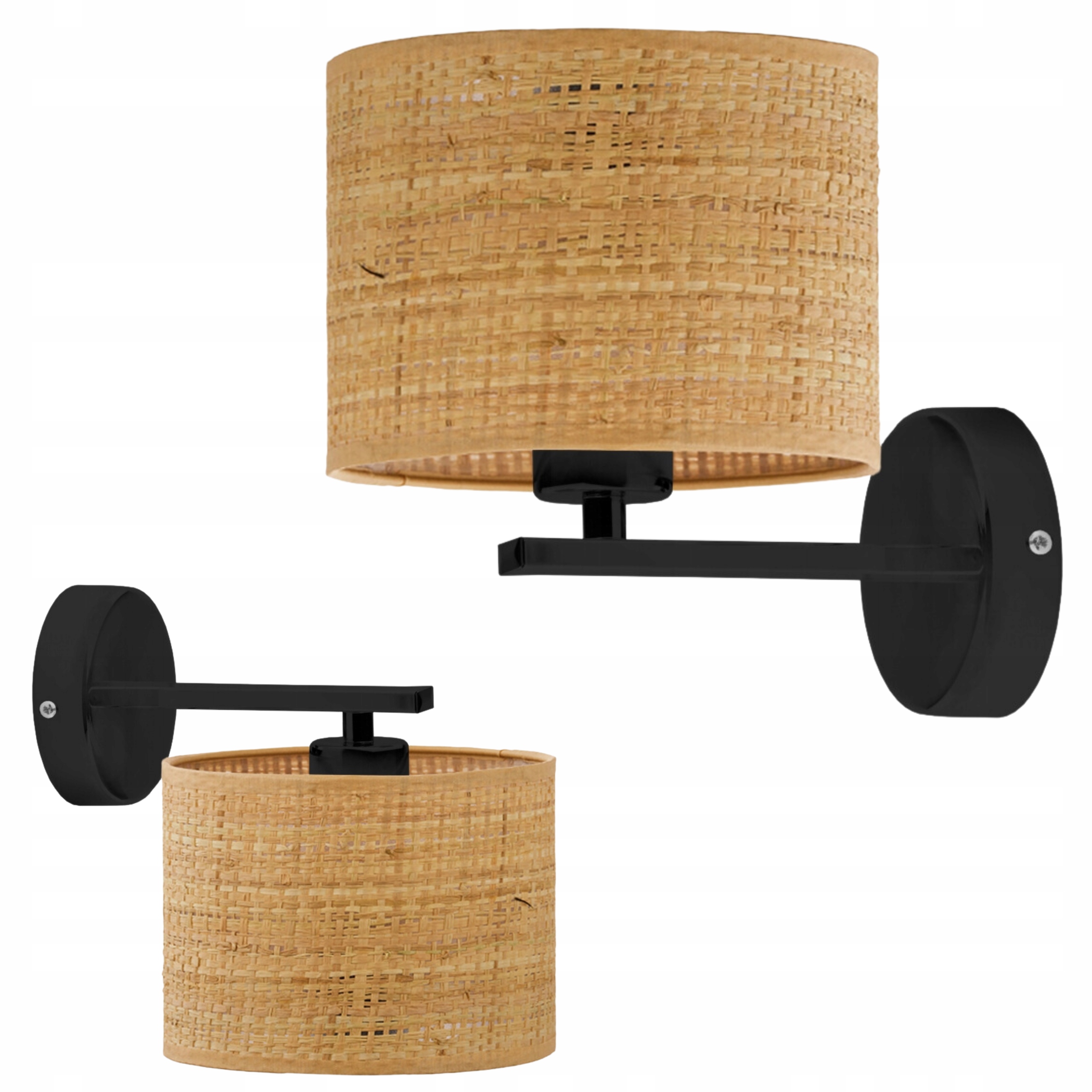 Kinkiet boho lampa ścienna Led E27 ścienny lampa na ścianę rattan