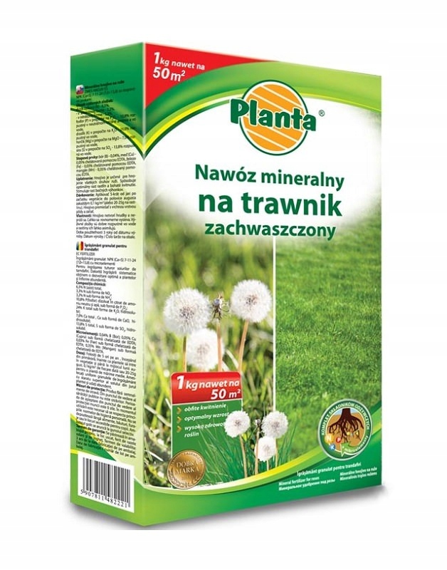

Nawóz na trawnik zachwaszczony 1 kg Planta 4557