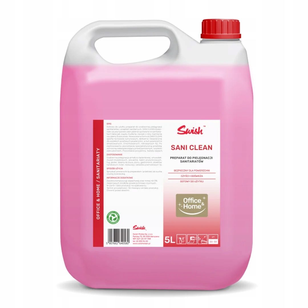 Swish Sani Clean – Prostředek na mytí koupelen, připravený k použití – 5 l
