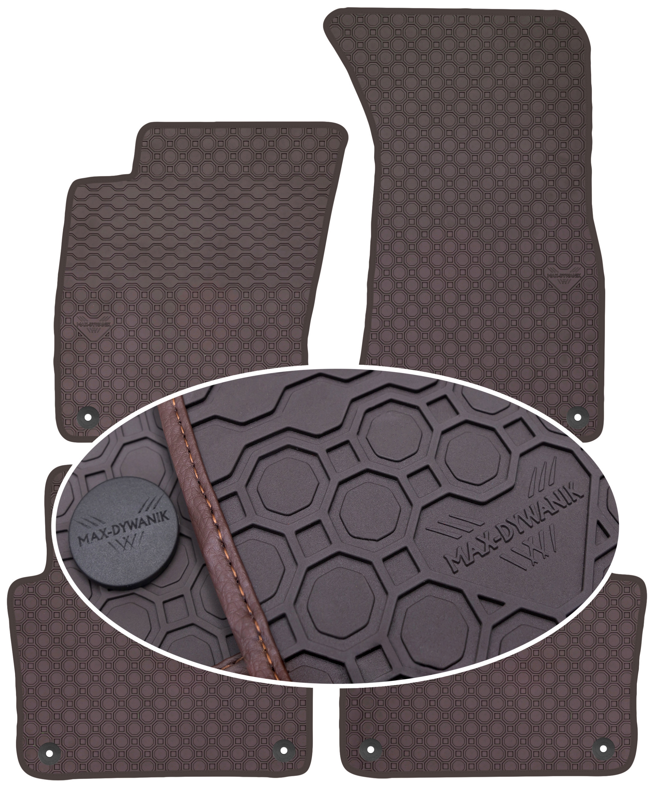 Audi A8 D3 Short 2002-2010 Koberce Hnedé