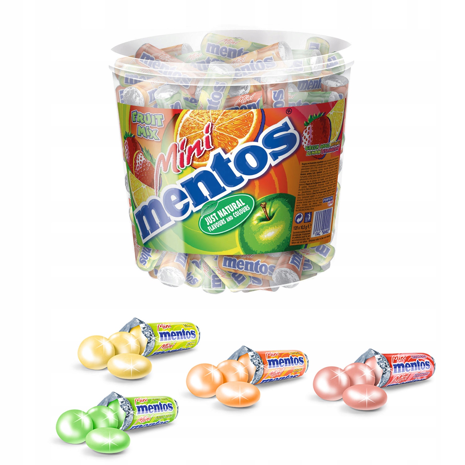 Mentos mini ovocné 120x10,5g