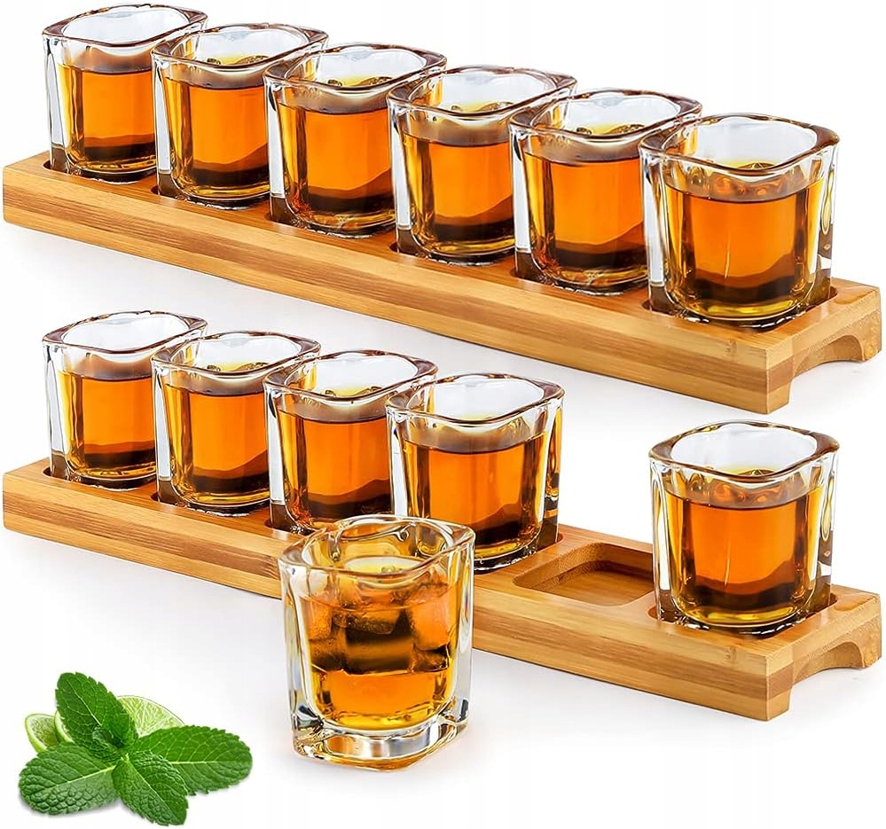 Sada sklenic na vodku 60 ml 2 kusy držáků a 12 ks sklenic
