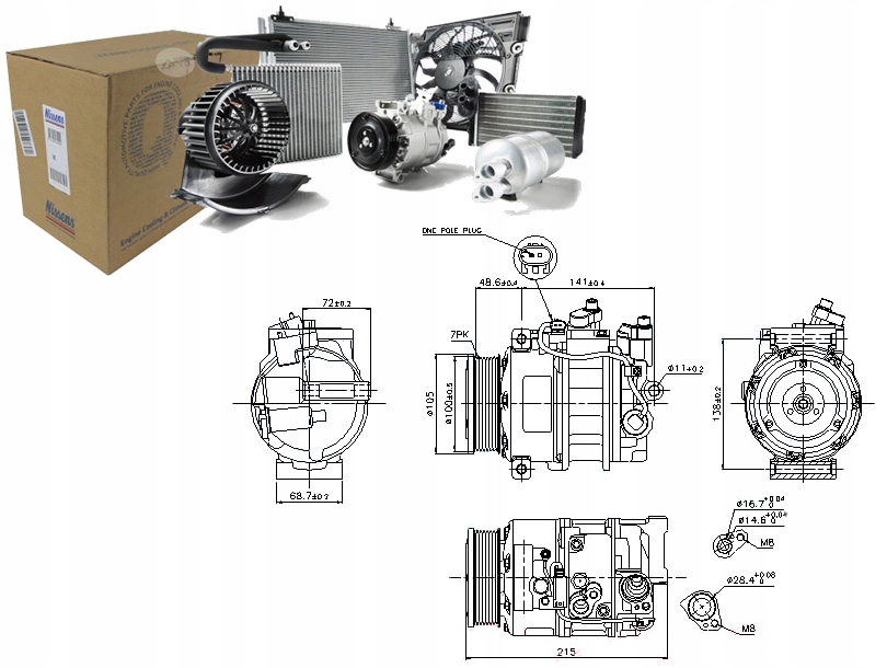 Kompresor Klimatizace Mercedes C T-model (S203) C Asistent Kolize #34
