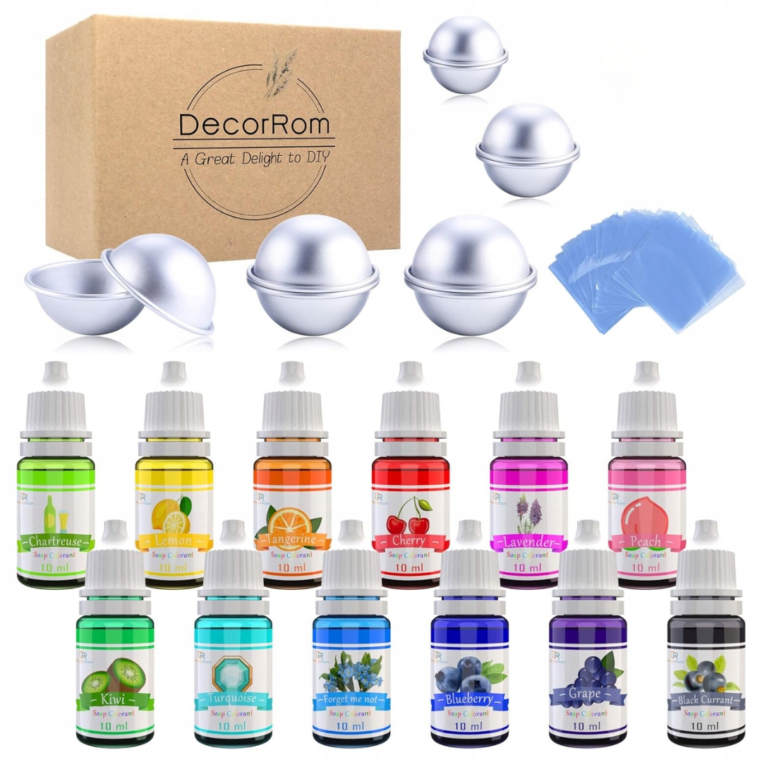 Sada Pro Vlastní Výrobu Mýdel Barviva| Formičky| 12x10ML