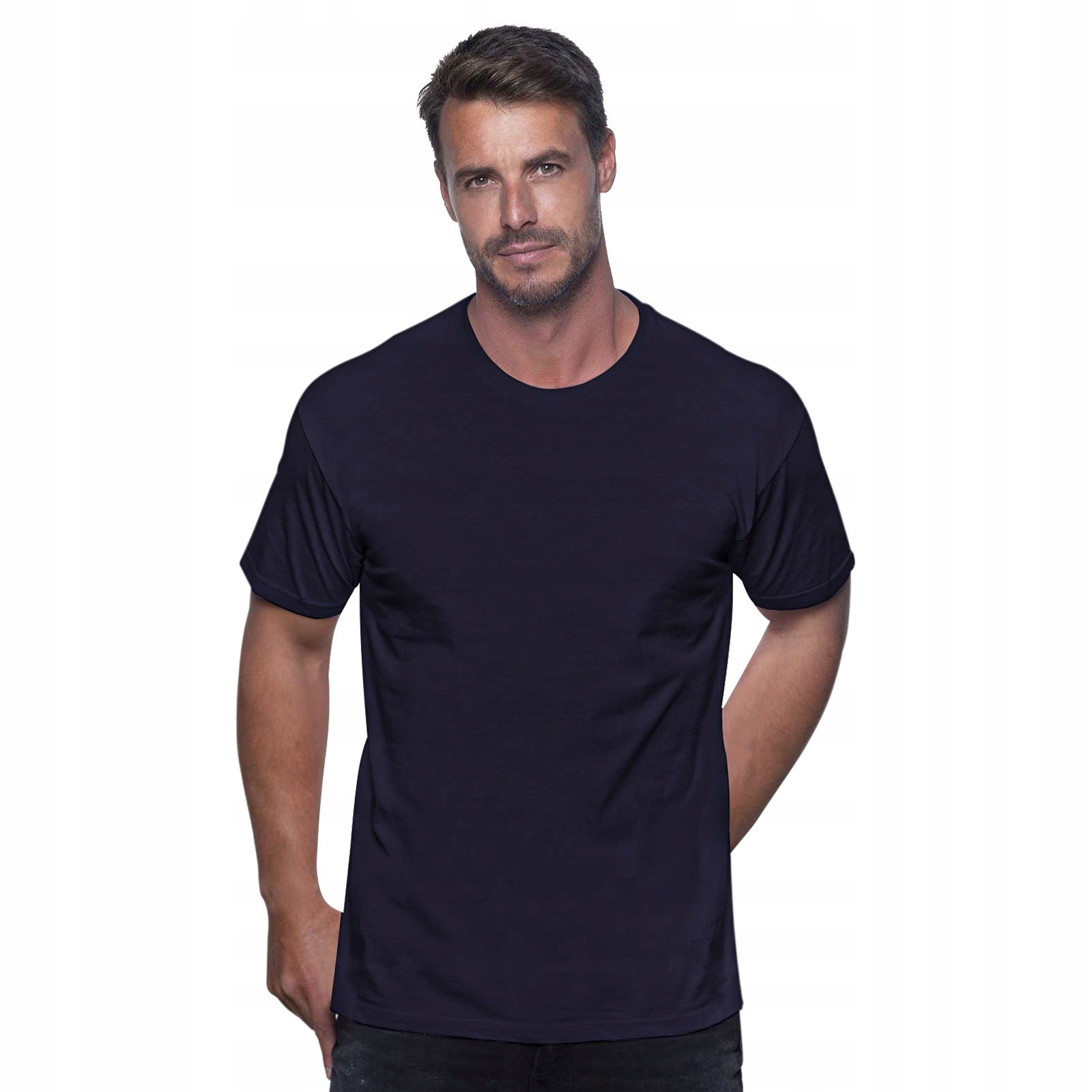 

Młodzieżowy tshirt Koszulka bawełna granat 3XL