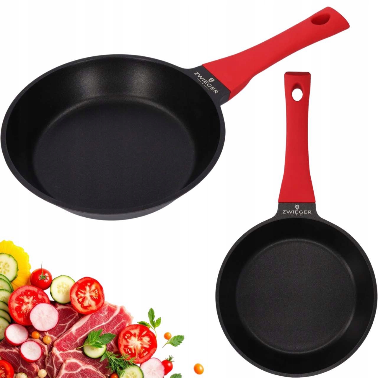 Zwieger Patelnia 24 cm Obsidian Aluminiowa nieprzywierająca powłoka