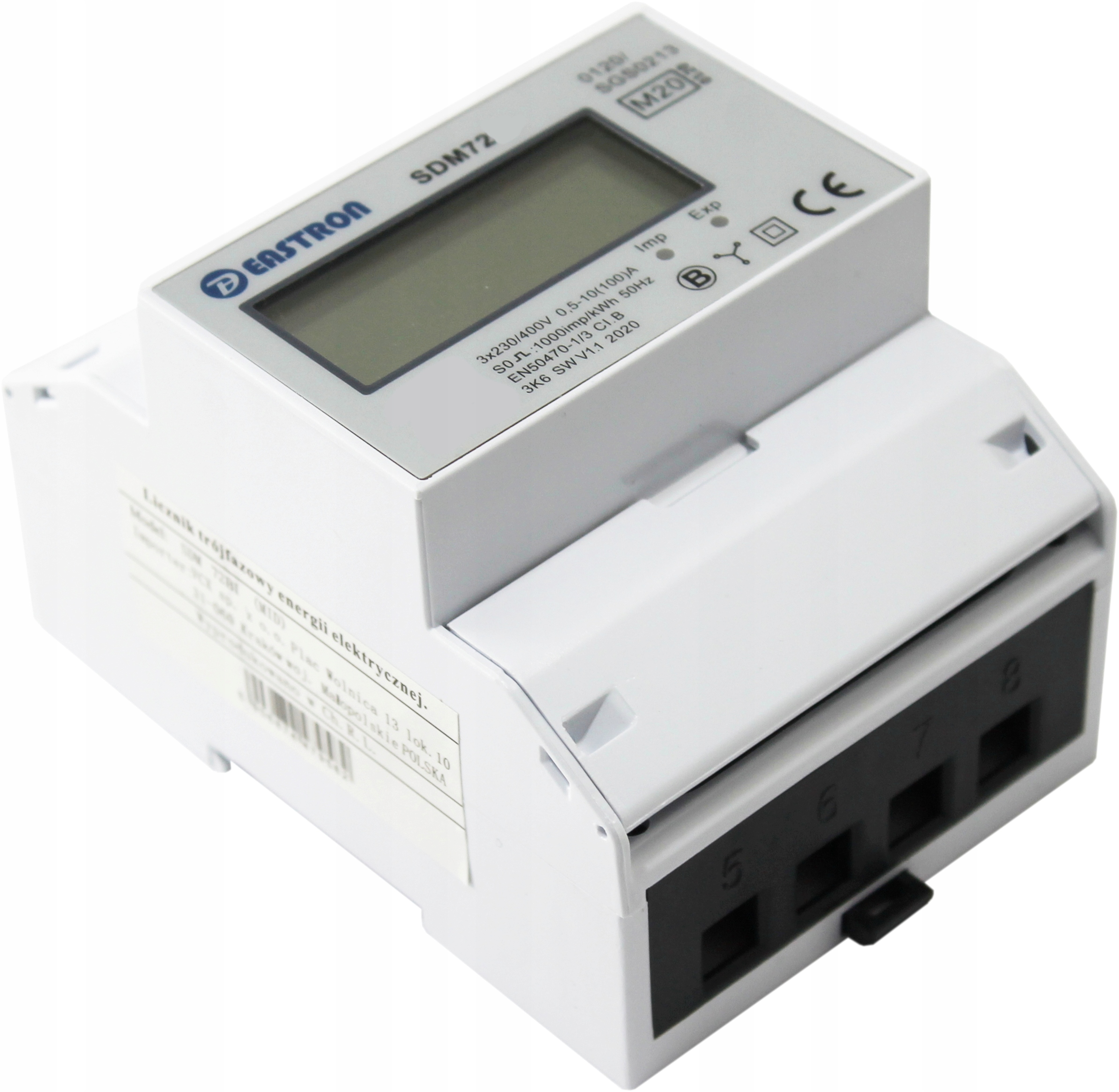 LICZNIK TRÓJFAZOWY ENERGII ELEKTRYCZNEJ 4P MID LCD Marka Eastron