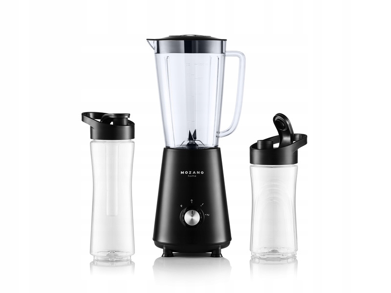 Blender kielichowy Mozano M01 Czarny 2 bidony