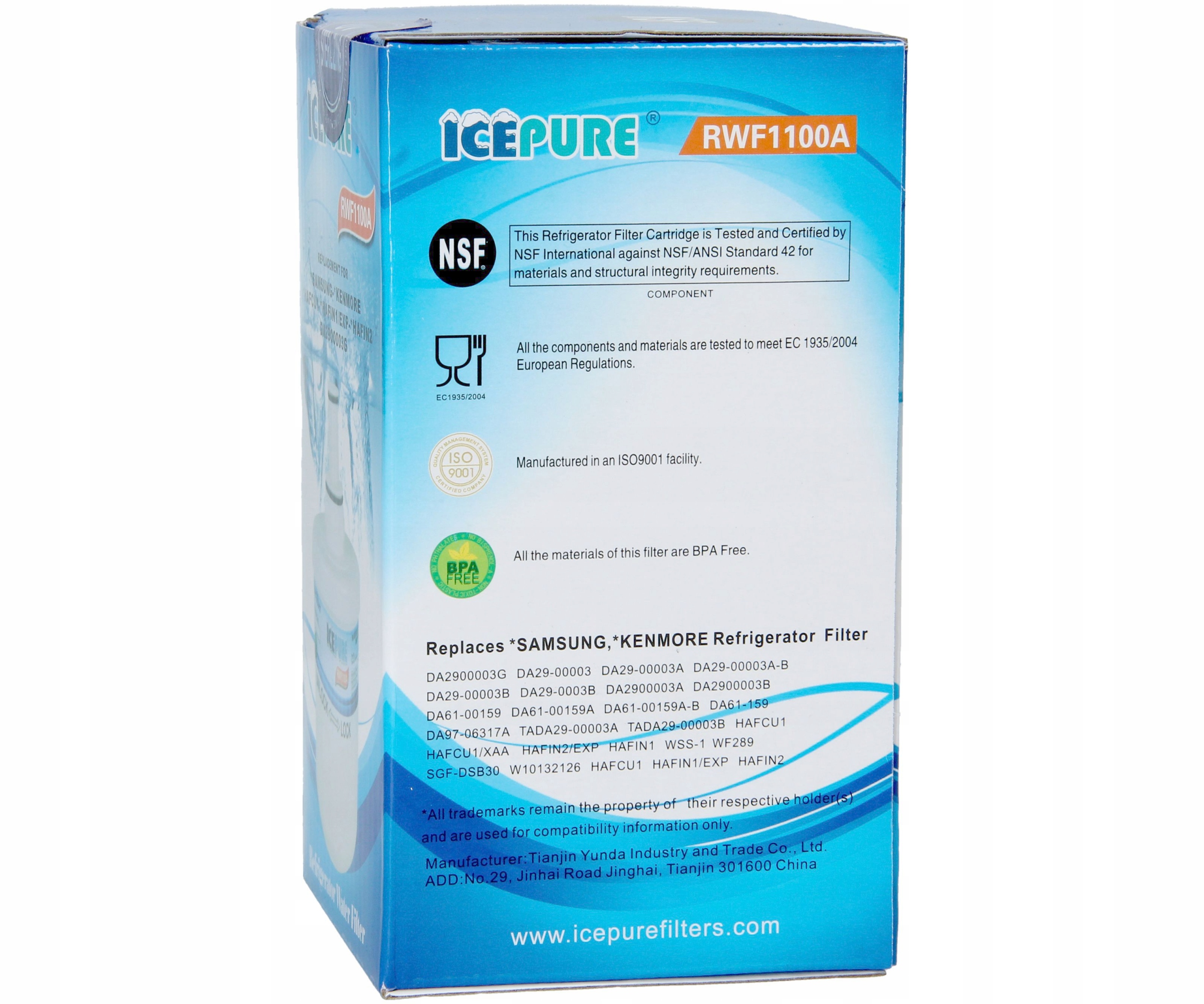 FILTR SAMSUNG lodówka RSH5ZLBG RFG23UERS RFG23UEBP Kod producenta KLU81329S