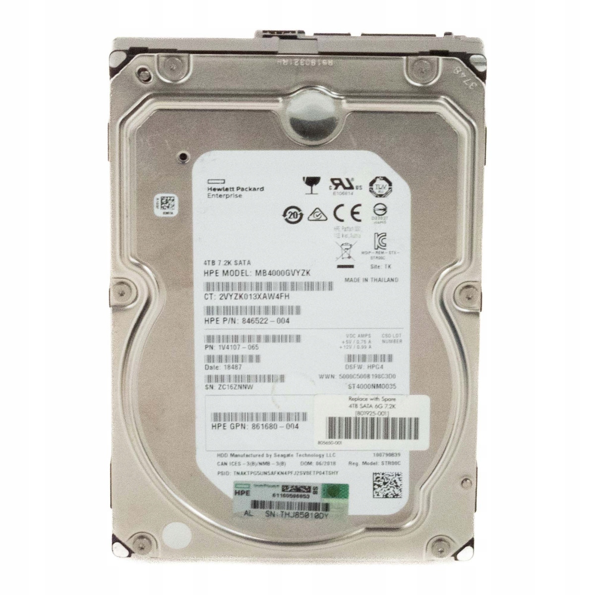 Hp 846522-004 4TB 7.2K 128MB Sata III 3.5'' MB4000GVYZK