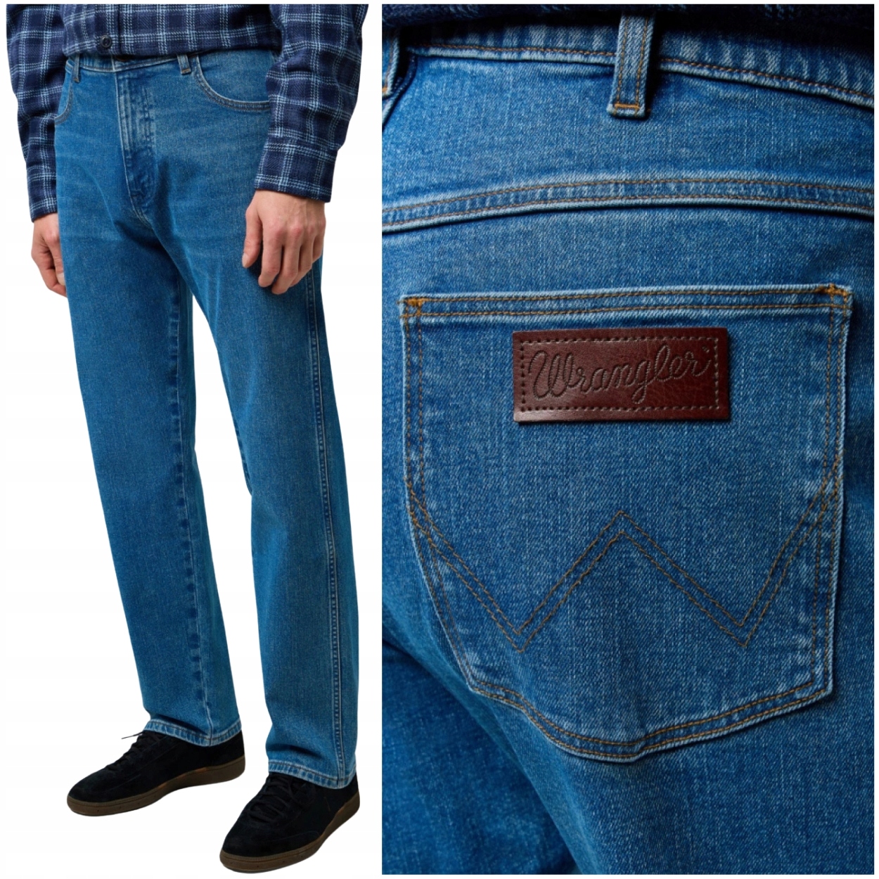 Wrangler Frontier Granite Boulder jednoduché volné džínové kalhoty W38 L30