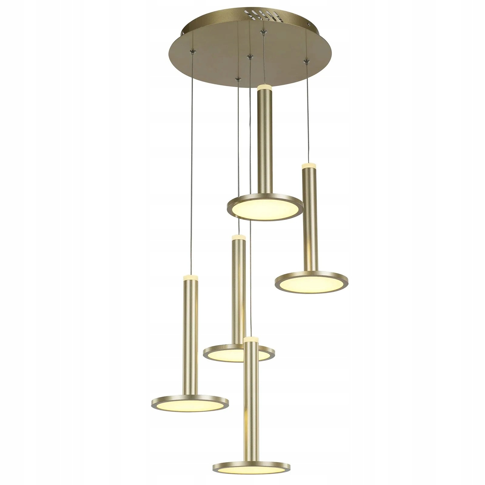 Oliver, Nowoczesna, dekoracyjna, złota lampa wisząca Led, 3360LM, 3000K