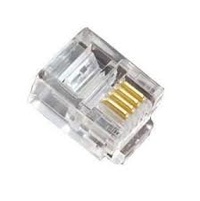 20 × разъем RJ12 6p6c обжимной 100pcs Wawa