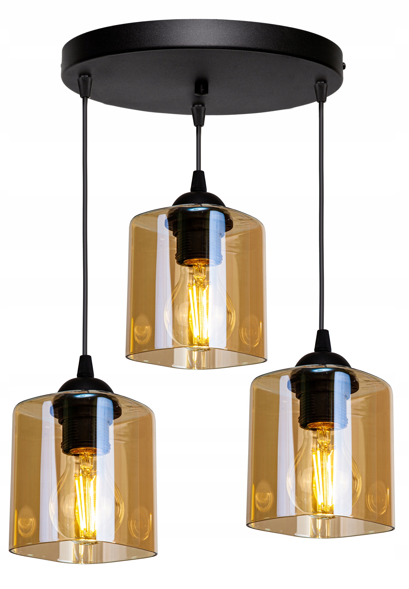 

Szklana Lampa Wisząca Żyrandol Plafon Loft Led
