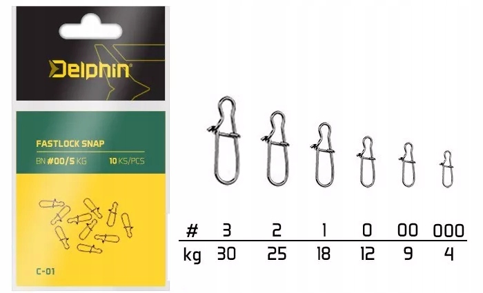 Agrafka Delphin Snap C-01/ 10szt BN/1