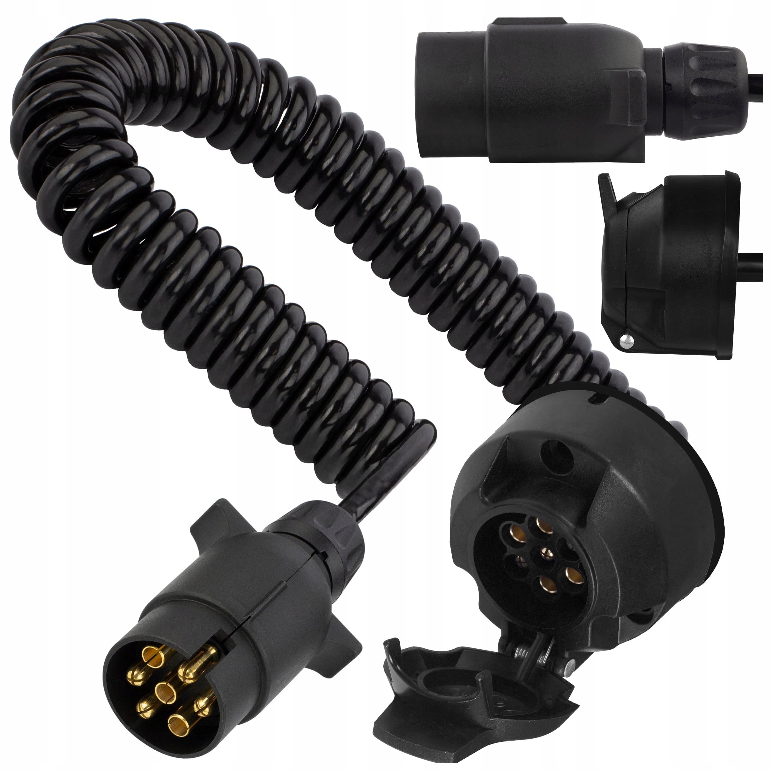 PRZEDŁUŻACZ SPIRALNY PRZEWÓD DO PRZYCZEPY 7-PIN 5m